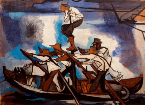 ("Pesca del pescespada a Scilla" (1949) by Renato Guttuso)